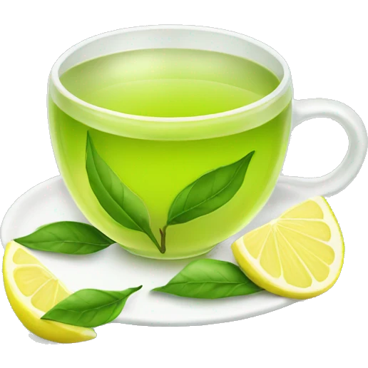 Green tea with lemon  emoji