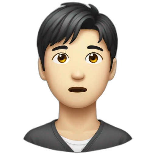 Young korean male psycho emoji