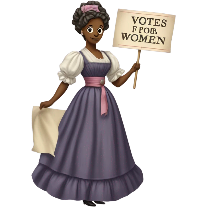 a XIXth century sufragette emoji