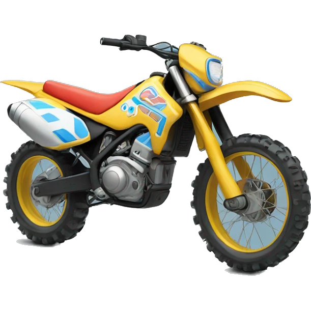 work on creating the emote designs based on the themes
I want them all colourful and with bubble writing
Blue motocross bike emoji