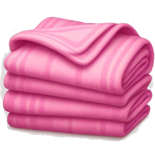 Pink folded blanket  emoji