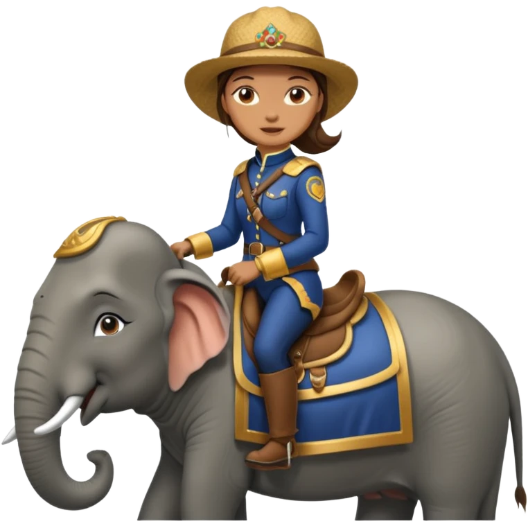 lady Rider on elephant emoji