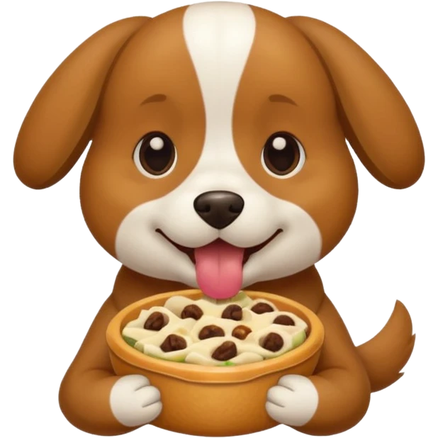dog eating emoji