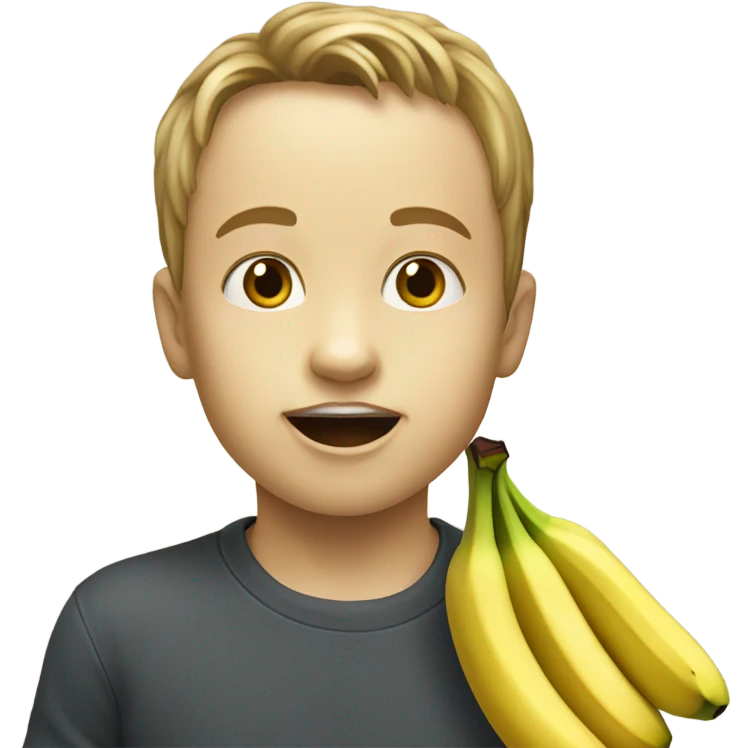 Un enfant qui mange une banane  emoji