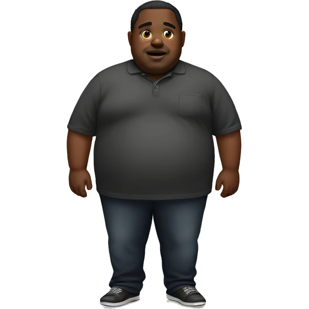 Fat black man emoji