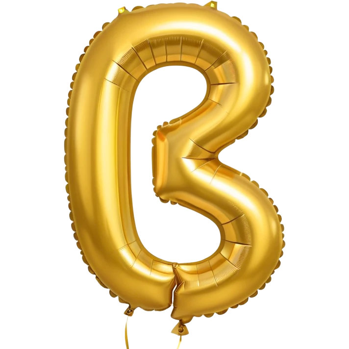 0 number in gold balloons emoji