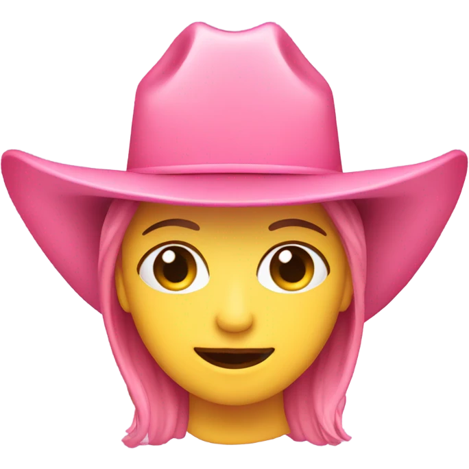Pink cowgirl hat emoji
