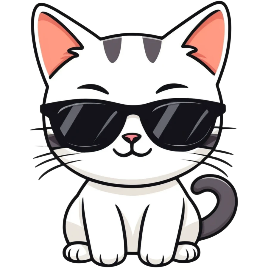 Cat with sunglasses emoji