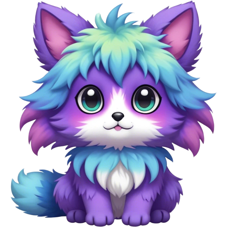 Kawaii bright fantasy ethereal anthro fursona Fakemon emoji