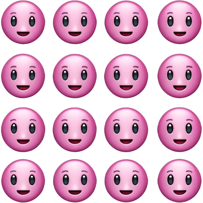 Mini emojis of pink stanley emoji