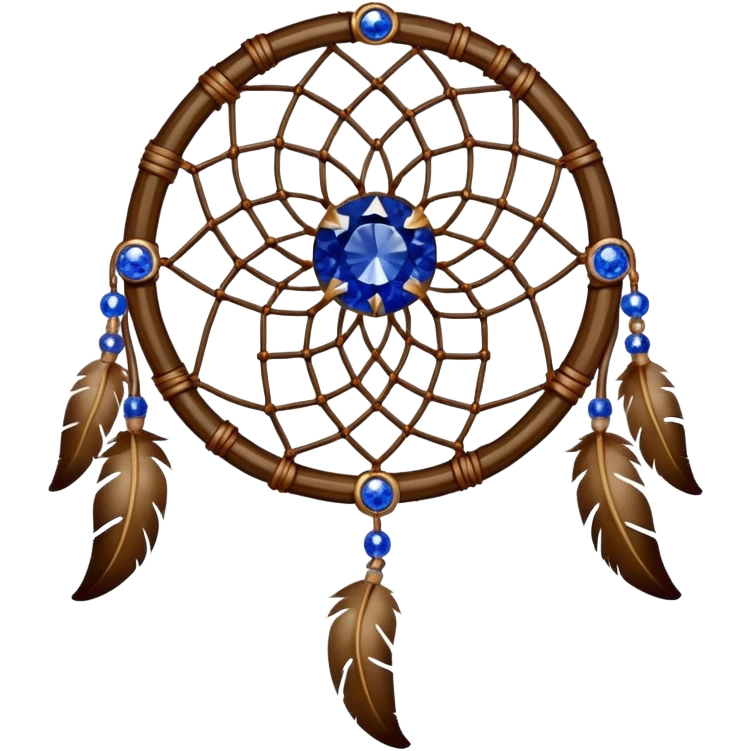 Dreamcatcher with sapphire stones emoji