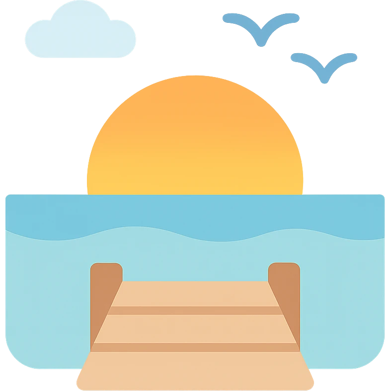 ocean sunset horizon pontoon emoji