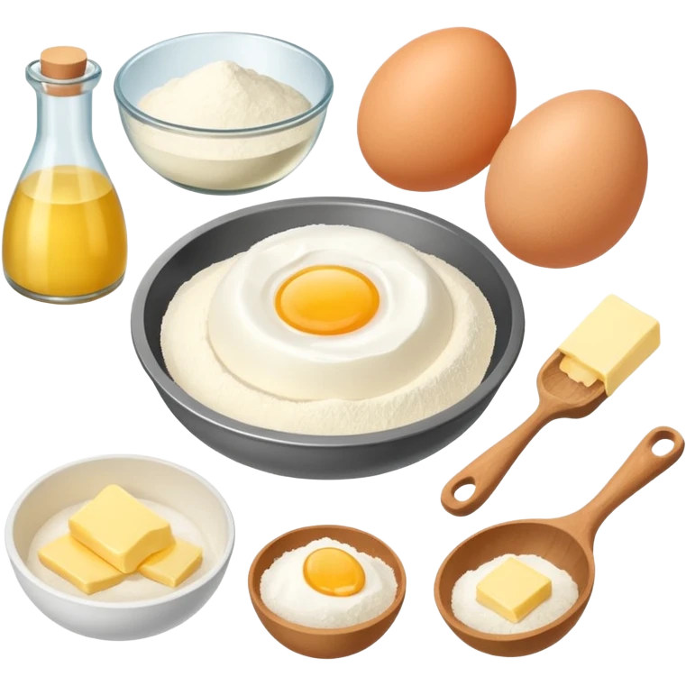 baking ingredients before preparation emoji
