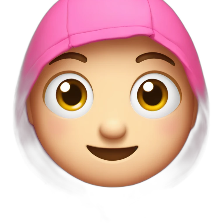 Cute Pink backpack with eyes and smile emoji