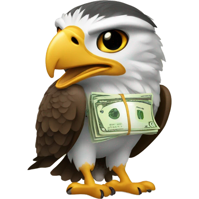 Falcon with money emoji