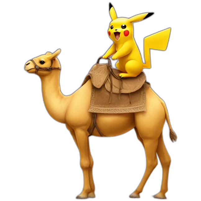 pikachu on a camel emoji