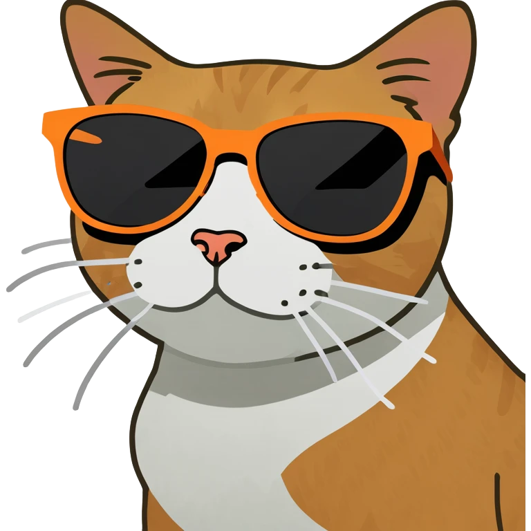 Cat with sunglasses emoji