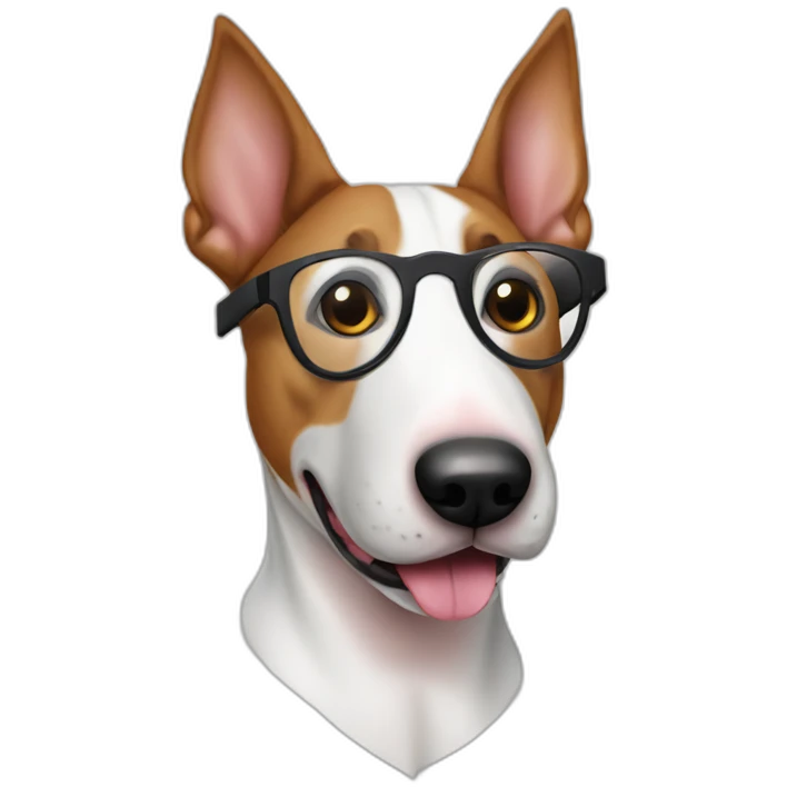 Bull terrier bricoleurs avec lunette emoji