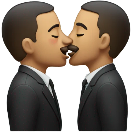 Kissing men emoji