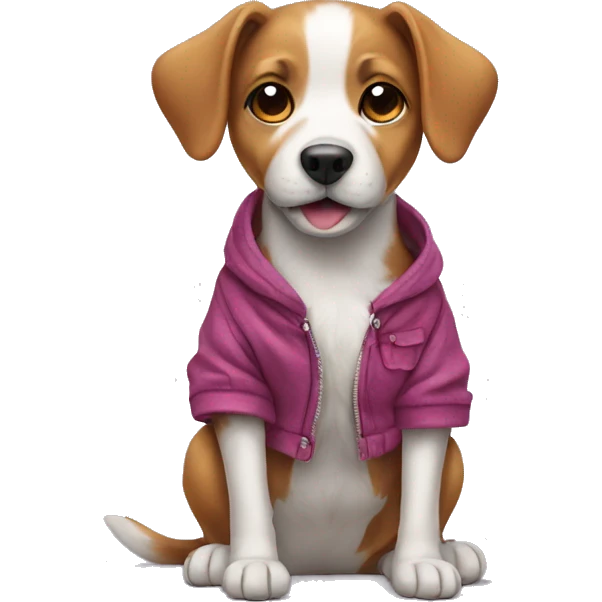 Dog with clothes on emoji