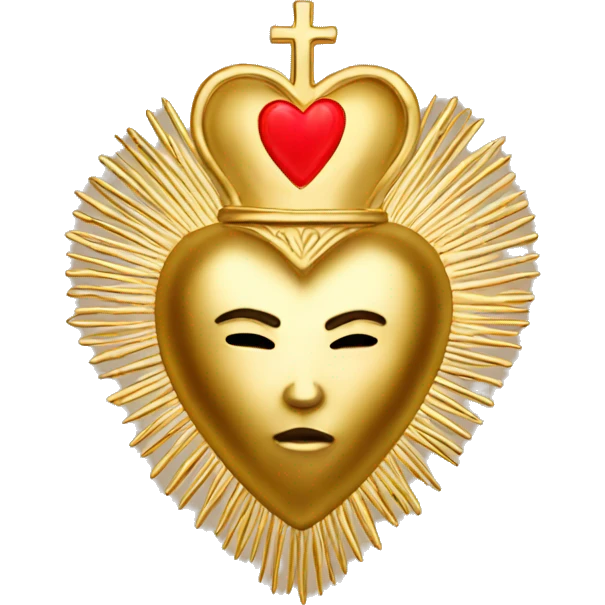 gold sacred heart emoji