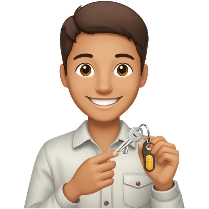 Happy with Keys in hand  emoji