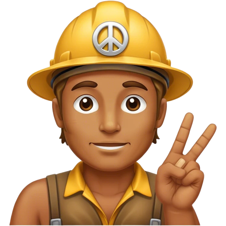 Gold miner making a peace sign  emoji