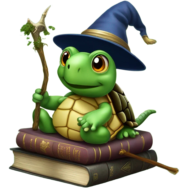 turtle wizard wisdom in the woods  emoji