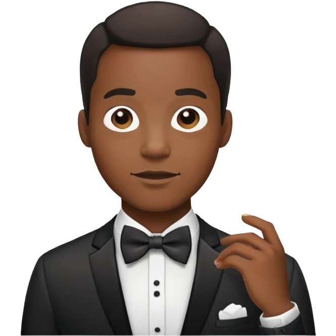 Black guy with bow tie  emoji