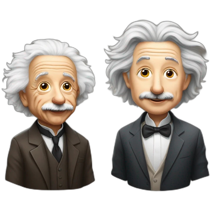 Albert Einstein qui rencontre elon musk emoji