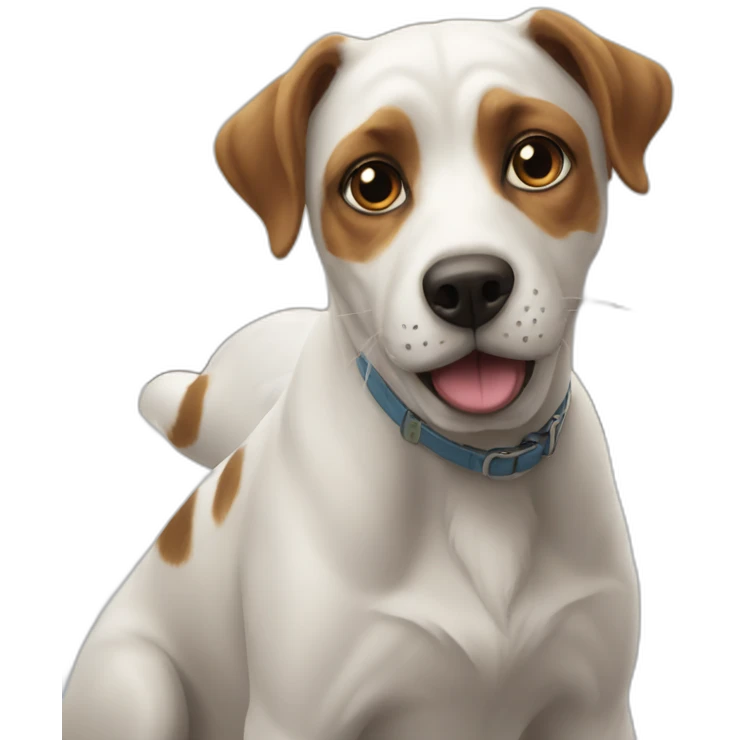 Chat sur chien emoji