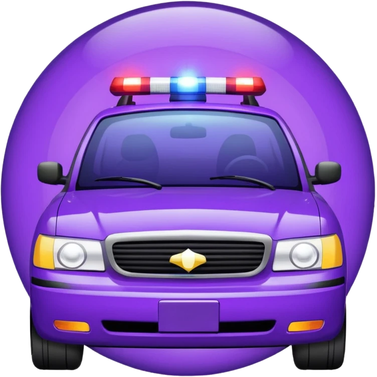 glitter purple police car light emoji