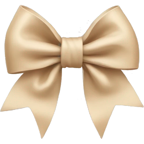 Beige bow emoji