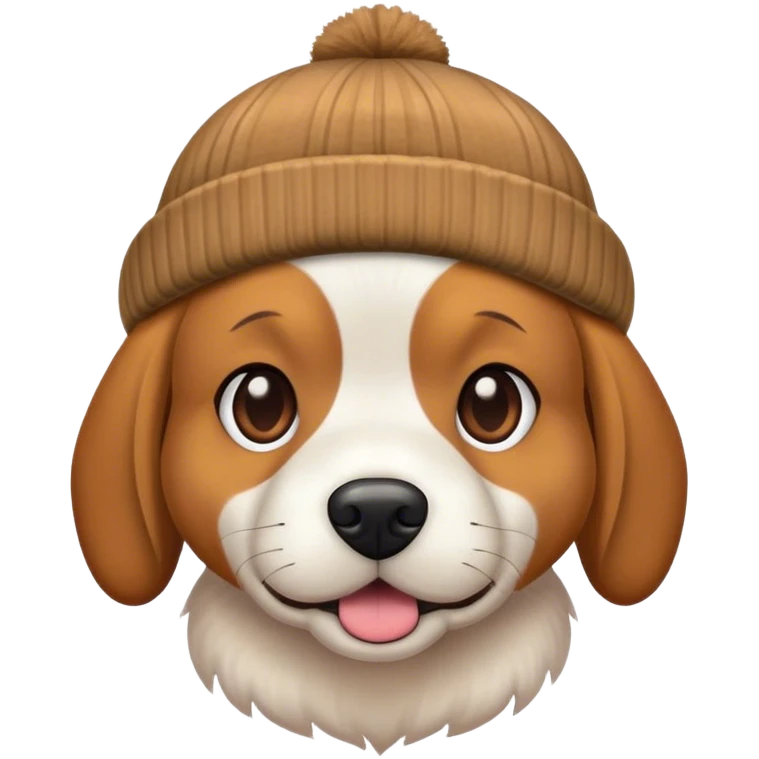 dog wearing a beanie emoji