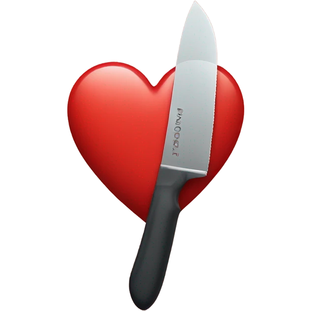 Heart with a knife emoji