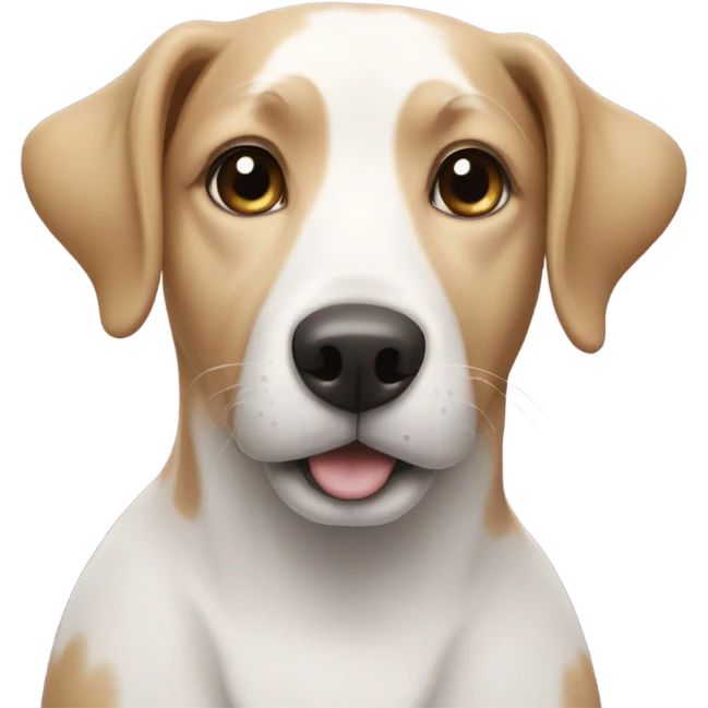 Dog with snowflakes around emoji