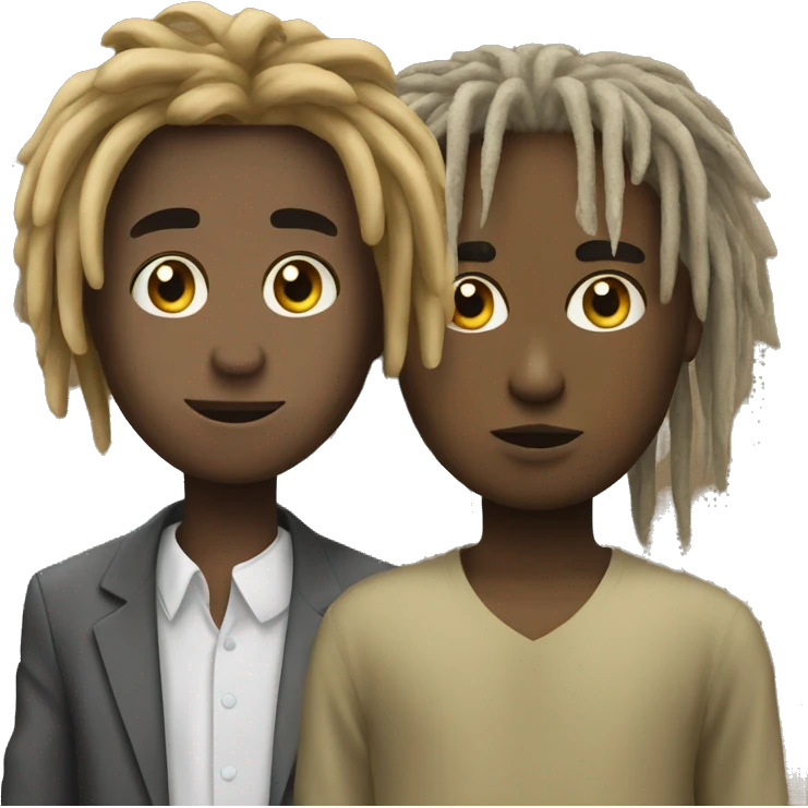 Donald trump with a Somali boy with dreads emoji