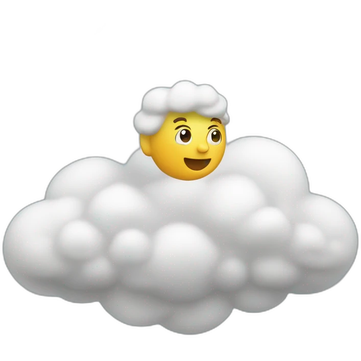 Plongeur sur un nuage emoji