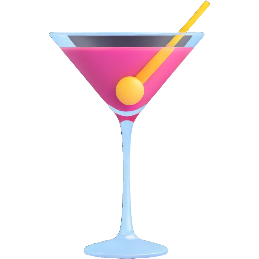 cosmopolitan cocktail in a martini glass emoji