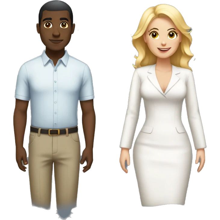 black male with curvy white female emoji