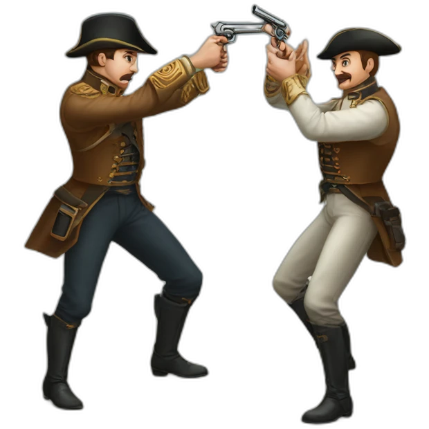 duel-with-pistols-in-russian-empire-between-two-men emoji