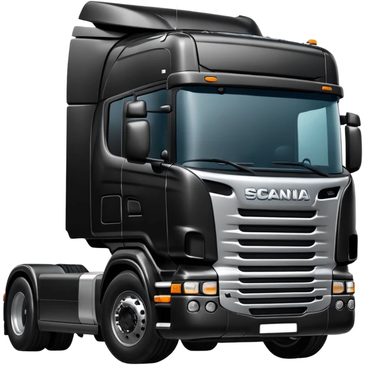 Black scania truck emoji