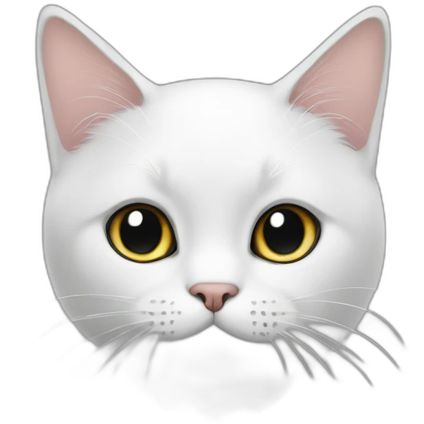 whit cat with black points emoji