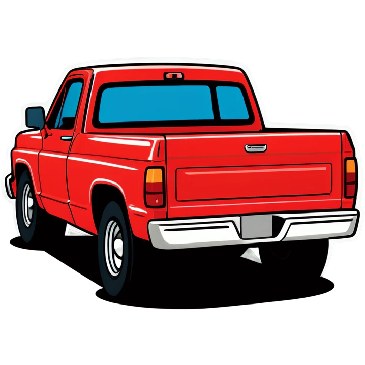 Dog driving a lowered truck emoji