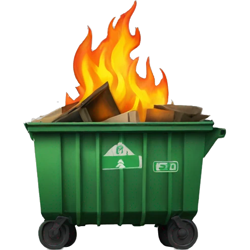 Dumpster fire  emoji