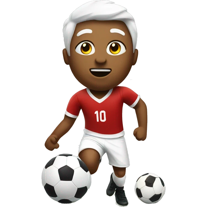 The polar beat playing soccer emoji