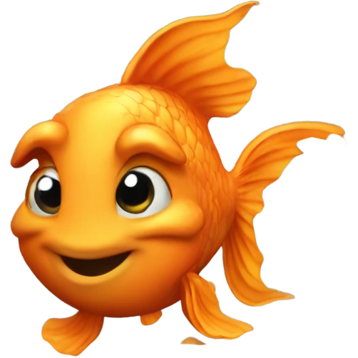 A goldfish climbing an oak tree in winter  emoji