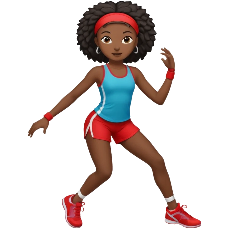 BLACK GIRL DANCING SPORT GEAR emoji