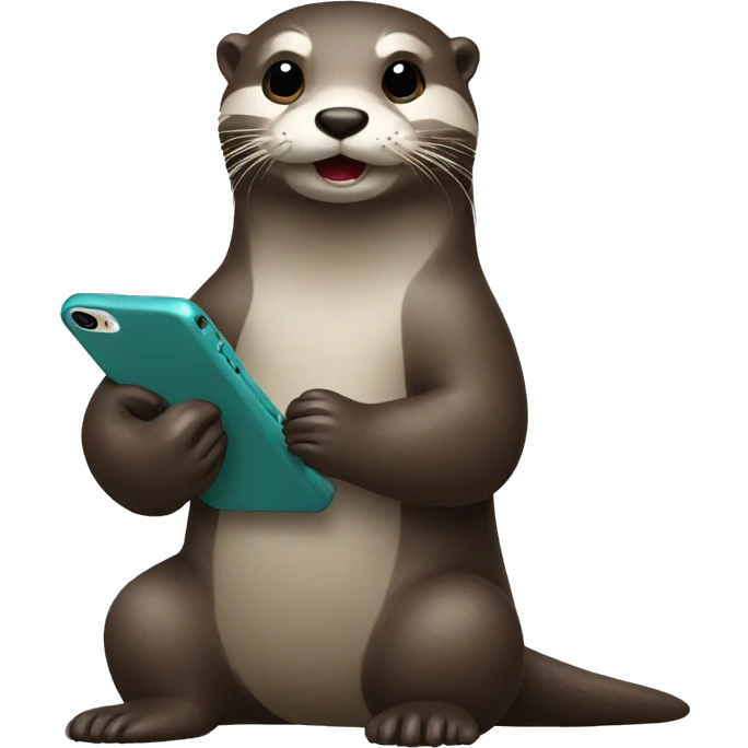 Otter playing Cell Phone  emoji