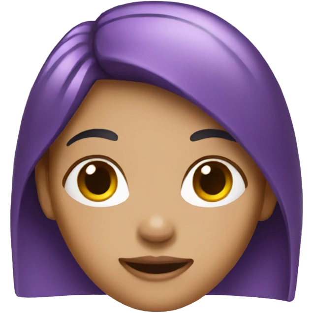 girl with the purple medium hair  emoji